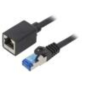 Prodlužka RJ45 S/FTP 6a Cu LSZH černá 5m 26AWG