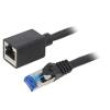 Prodlužka RJ45 S/FTP 6a Cu LSZH černá 1m 26AWG