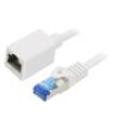 Prodlužka RJ45 S/FTP 6a Cu LSZH bílá 10m 26AWG