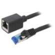 Prodlužka RJ45 S/FTP 6a Cu LSZH černá 3m 26AWG