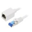 Prodlužka RJ45 S/FTP 6a Cu LSZH bílá 3m 26AWG Povrch: zlacený