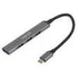 Hub USB USB C USB 3.2 PnP šedá Počet portů: 4 5Gbps