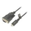 Převodník USB- RS232 D-Sub 9pin vidlice,USB C vidlice 1,2m