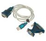 Převodník USB- RS232 D-Sub 9pin vidlice,USB C vidlice 1,3m
