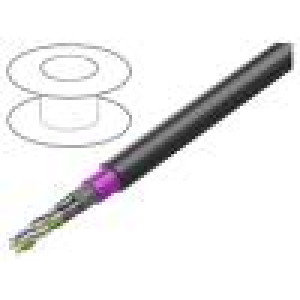 Vodič S/FTP 7 drát OFC 4x2x23AWG polyetylén černá 250m