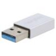 Adaptér USB 3.2 USB A vidlice,USB C zásuvka Mat.těl: hliník