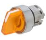 Přepínač: otočný Stab.pol: 3 22mm oranžová Podsv: LED IP66