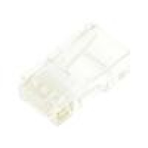 Zástrčka RJ45 PIN: 8 Kat: 6 nestíněné,průchozí zlacený přímý