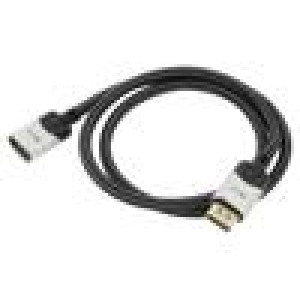 Kabel DisplayPort 1.4,HDCP 2.2 textilní 1m černá