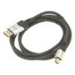 Kabel DisplayPort 1.4,HDCP 2.2 textilní 1,5m černá