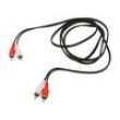 Kabel RCA vidlice x2,z obou stran 5m Povrch: niklovaný černá