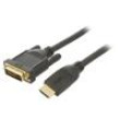 Kabel DVI-D (24+1) vidlice,HDMI vidlice 3m černá Žíla: Cu