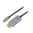 Adaptér DisplayPort 1.4,USB 3.1 zlacený 1,8m černá PVC