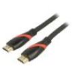 Kabel HDMI 1.4 HDMI vidlice,z obou stran PVC 3m černá