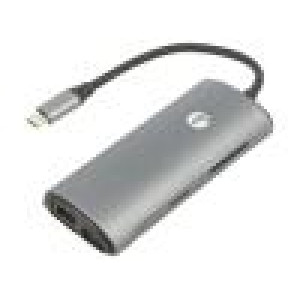 Adaptér USB 3.0,USB 3.1 niklovaný černá 5Gbps stříbrná PVC