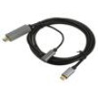 Adaptér USB 3.0,USB 3.1 zlacený 1,8m černá PVC 60W