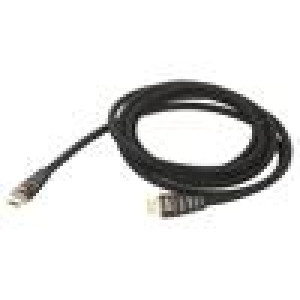 Kabel HDMI 1.4 HDMI vidlice,z obou stran polyamid 3m černá