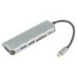 Adaptér OTG,USB 3.0 niklovaný 0,15m černá 5Gbps stříbrná PVC