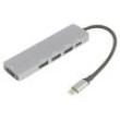 Adaptér OTG,USB 3.0 niklovaný 0,15m černá 5Gbps stříbrná PVC