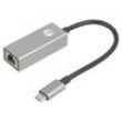 Adaptér USB 3.1 RJ45 zásuvka,USB C vidlice niklovaný 0,2m