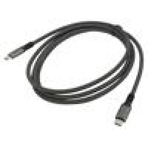 Kabel Thunderbolt 3,USB 4.0 USB C vidlice,z obou stran 2m