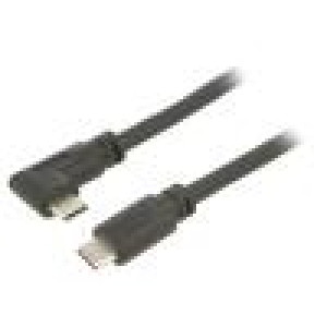 Kabel USB 3.2 USB C vidlice,USB C úhlová zástrčka 5m černá