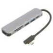 Adaptér USB 3.0 niklovaný 0,15m černá Podpora: 4K,UHD 2160p