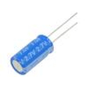 Superkondenzátor THT 7F 2,7VDC Ø10x20mm