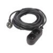 Prodlužovací síťový kabel Zásuvky: 2 PVC černá 3x1,5mm2 10m