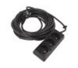 Prodlužovací síťový kabel Zásuvky: 3 PVC černá 3x1,5mm2 10m