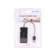 Hub USB USB A zásuvka x4,USB A vidlice USB 2.0 černá 0,15m