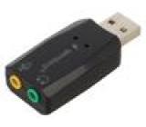Počítačová karta: zvuková USB 2.0 PnP černá