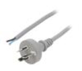 Kabel AS/NZS 3112 (I) zástrčka,IEC C13 zásuvka PVC 5m šedá