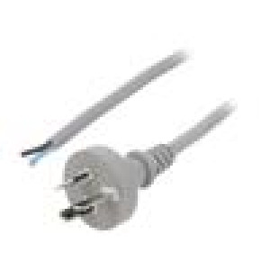 Kabel AS/NZS 3112 (I) zástrčka,IEC C13 zásuvka PVC 5m šedá