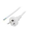 Kabel 3x0,75mm2 AS/NZS 3112 (I) zástrčka,vodiče PVC 1m bílá