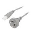 Kabel AS/NZS 3112 (I) zástrčka,IEC C7 zásuvka PVC 1m šedá