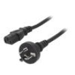 Kabel AS/NZS 3112 (I) zástrčka,IEC C13 zásuvka PVC 5m černá