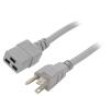 Kabel 3x14AWG IEC C19 zásuvka,NEMA 5-15 (B) vidlice PVC 1,5m