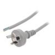 Kabel AS/NZS 3112 (I) zástrčka,vodiče PVC 3m šedá 3x1mm2 10A