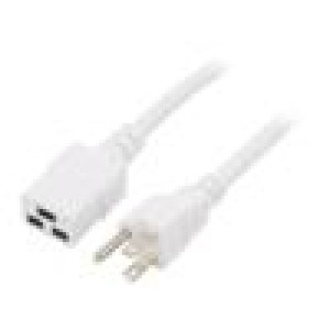 Kabel 3x14AWG IEC C19 zásuvka,NEMA 5-15 (B) vidlice PVC 1,8m
