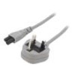Kabel IEC C19 zásuvka,NEMA 5-15 (B) vidlice PVC 1,5m bílá