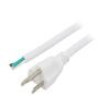 Kabel 3x16AWG NEMA 5-15 (B) vidlice,vodiče PVC 2m bílá 13A