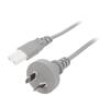 Kabel 2x0,75mm2 AS/NZS 3112 (I) zástrčka,IEC C7 zásuvka PVC