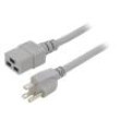 Kabel 3x14AWG IEC C19 zásuvka,NEMA 5-15 (B) vidlice PVC 1,8m