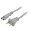 Kabel 2x18AWG IEC C7 zásuvka,NEMA 1-15 (A) vidlice PVC 5m