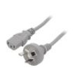 Kabel AS/NZS 3112 (I) zástrčka,IEC C13 zásuvka PVC 1,5m šedá