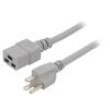 Kabel 3x14AWG IEC C19 zásuvka,NEMA 5-15 (B) vidlice PVC 2m