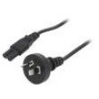 Kabel 2x0,75mm2 AS/NZS 3112 (I) zástrčka,IEC C7 zásuvka PVC