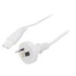 Kabel 2x0,75mm2 AS/NZS 3112 (I) zástrčka,IEC C7 zásuvka PVC