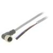Kabel: pro snímače/automatizaci PIN: 4 úhlový 2m M12 250VAC 4A